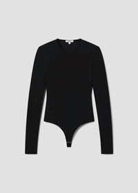 AGOLDE Aura Long Sleeve Bodysuit in black 1 - women's shirt - alternate view