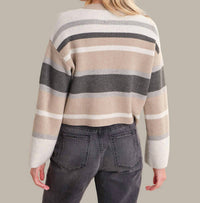 525 America - Dana Crewneck Stripe Cardigan