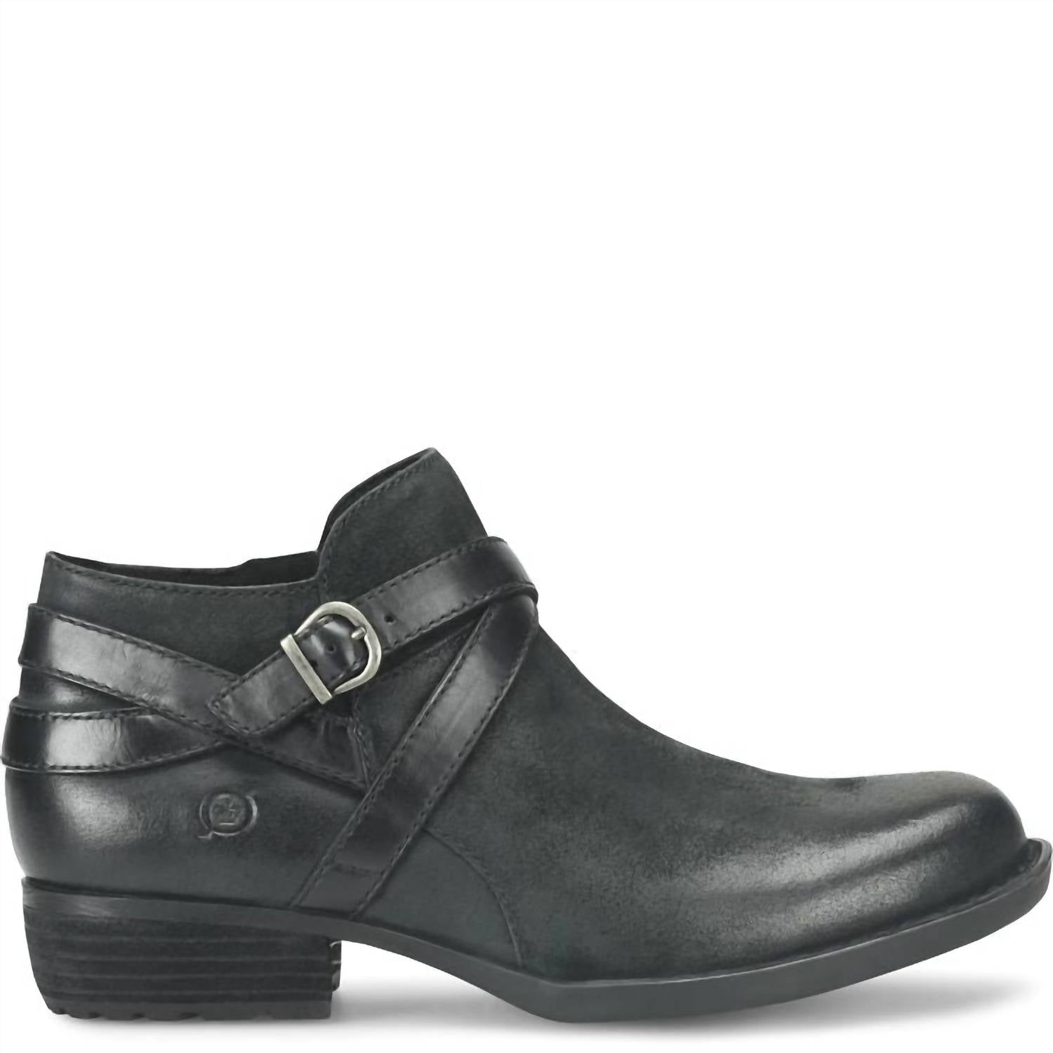 Born Women's Kelle Boot in black distressed - women's shoe - alternate view