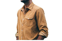 Criquet Velour Pearl Snap Jacquard Top in whiskey - men's shirt - alternate view