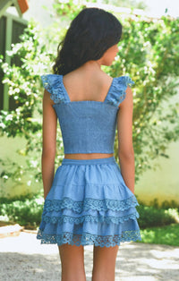 peixoto Adina Skirt Set in riverside blue - item - alternate view
