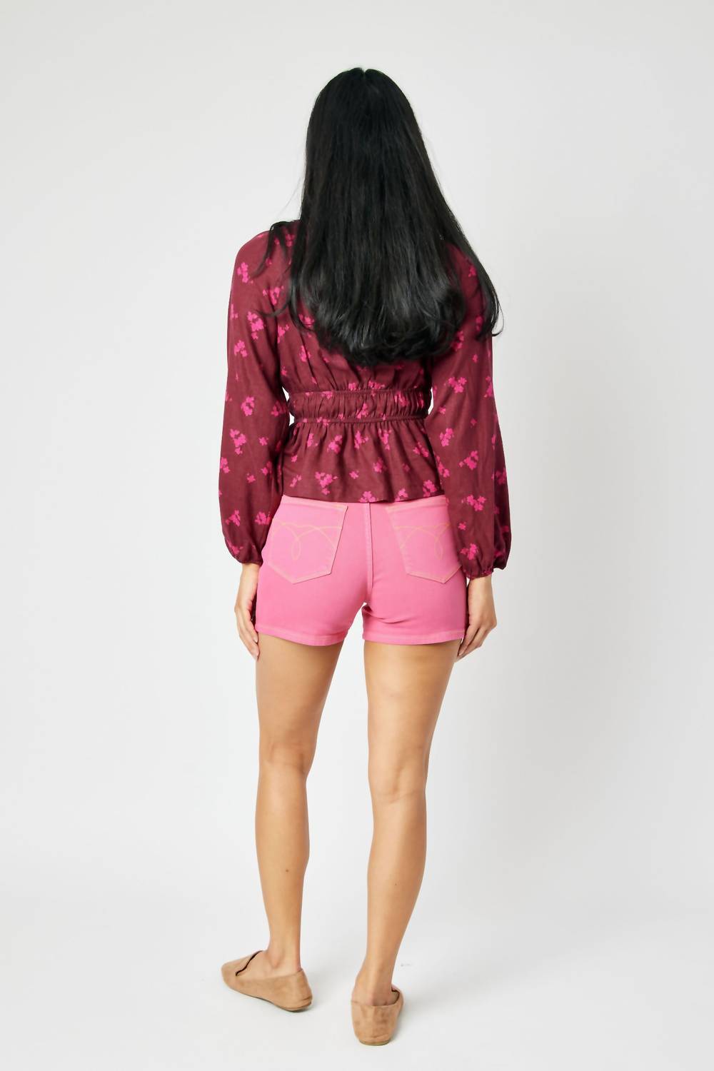 Judy Blue - High Waist Pocket Embroidery Shorts