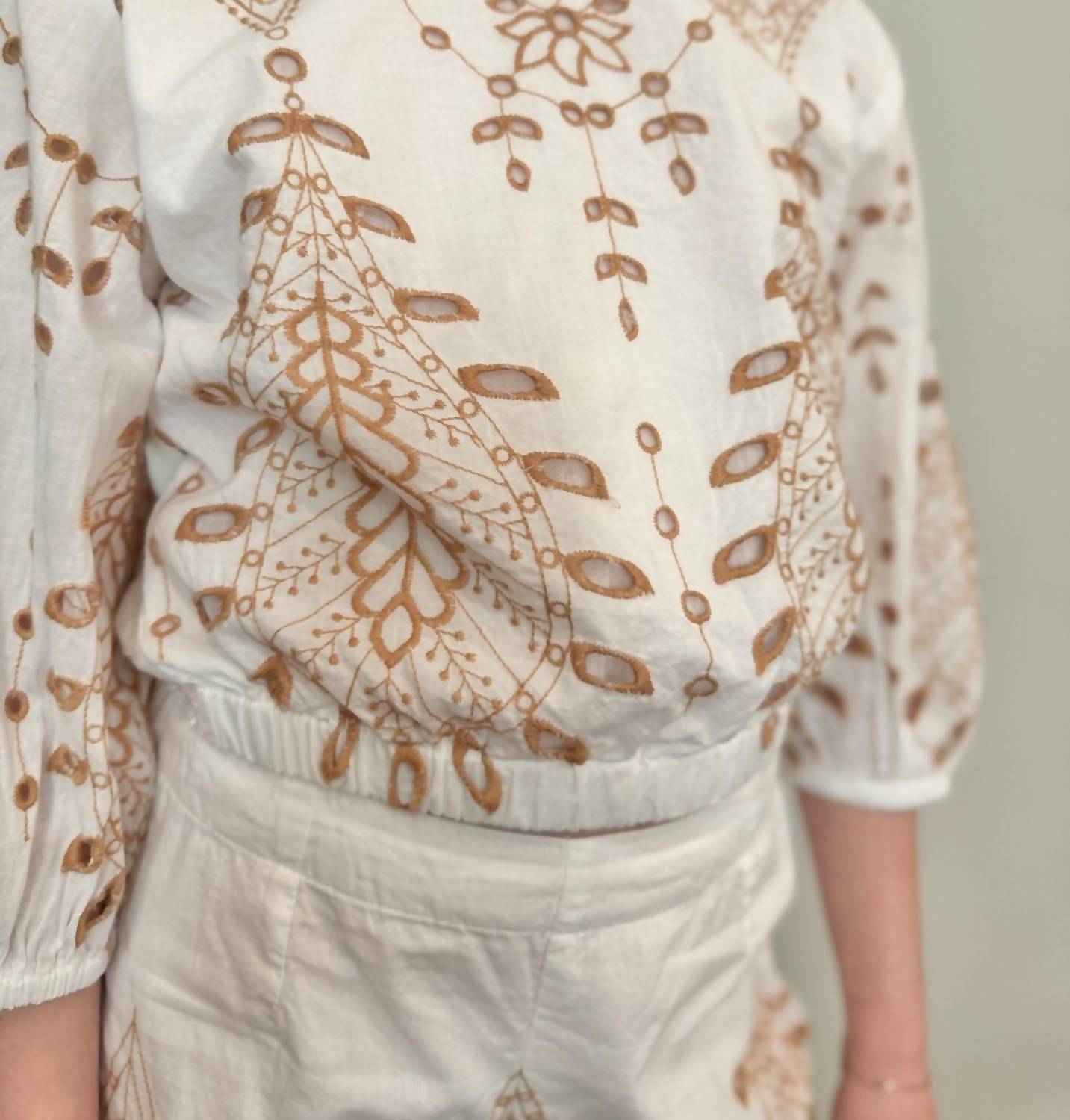 Milon - Girl's Boho Chic Embroidered Set