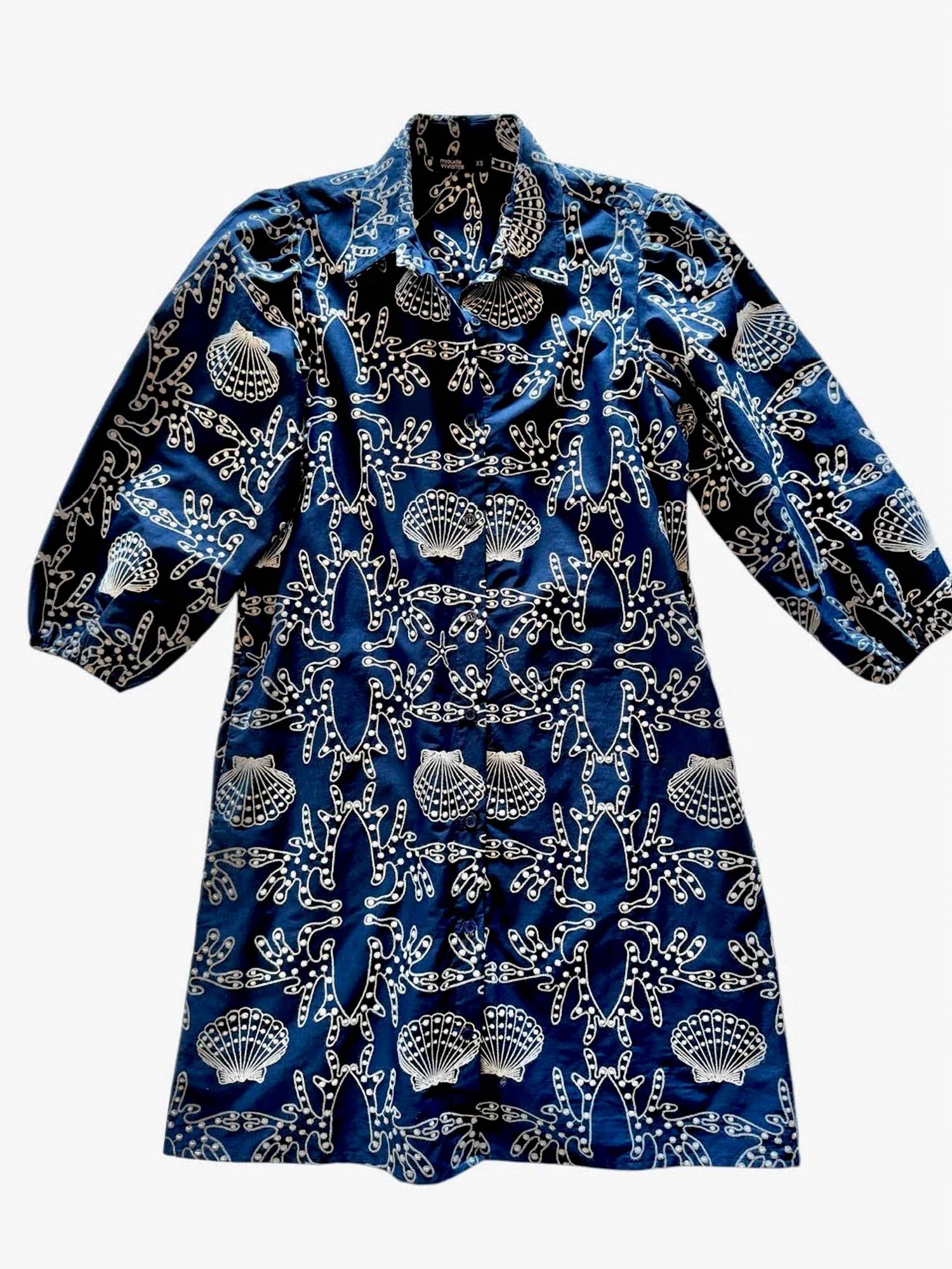 Maude Vivante - Alba Button Up Collar Shift Dress