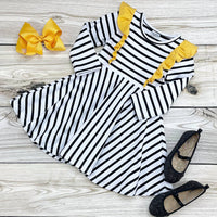 Okie + Lou - Girls Simple Stripe Dress