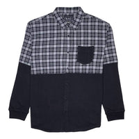 R.Sole - Men's Half Knit Long Sleeve Button Top