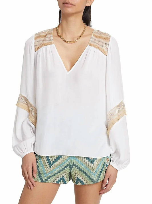 Ramy Brook - LAUREL EMBELLISHED BLOUSE