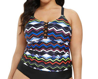 Fashion To Figure - Plus Maria Strappy Back Tankini Top