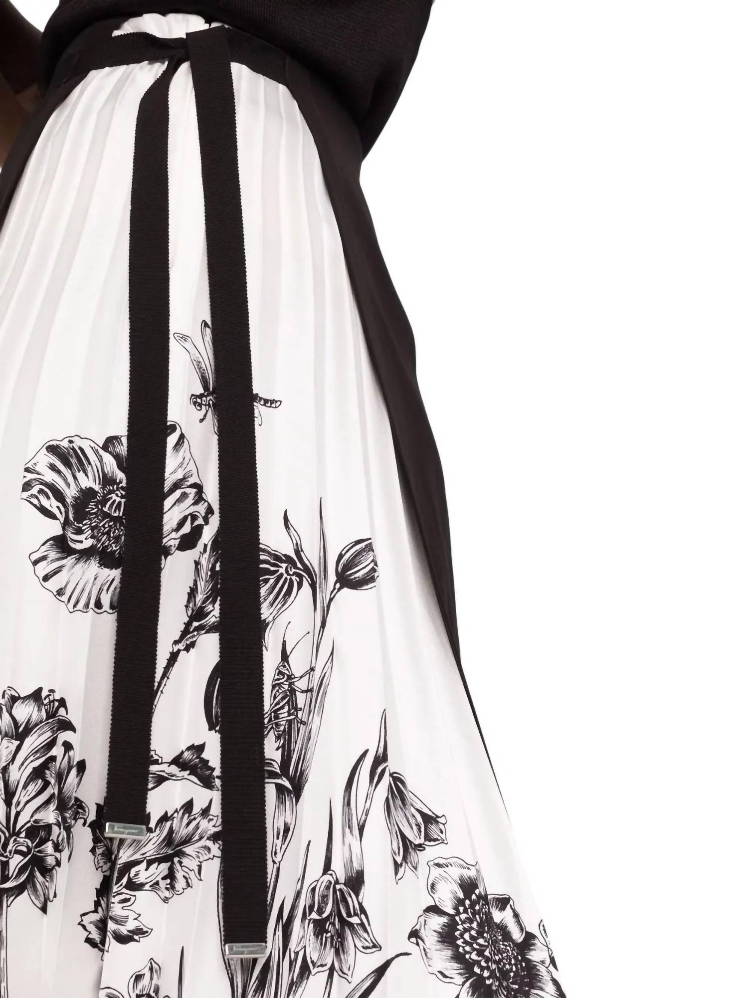 Salvatore Ferragamo - Pleated Silk Skirt