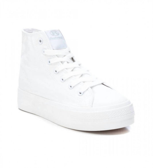 Xti - WOMEN'S CANVAS HIGH-TOP SNEAKERS