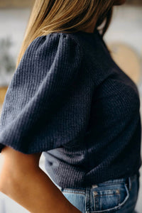 Mikarose - Textured Puff Sleeve Blouse