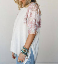 Davi & Dani - Let Them Adore You Cotton Blend Short Sleeve Top