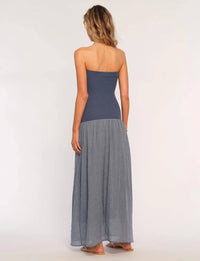 heartloom Venus Strapless Maxi Dress in blue - women's dress - detail view