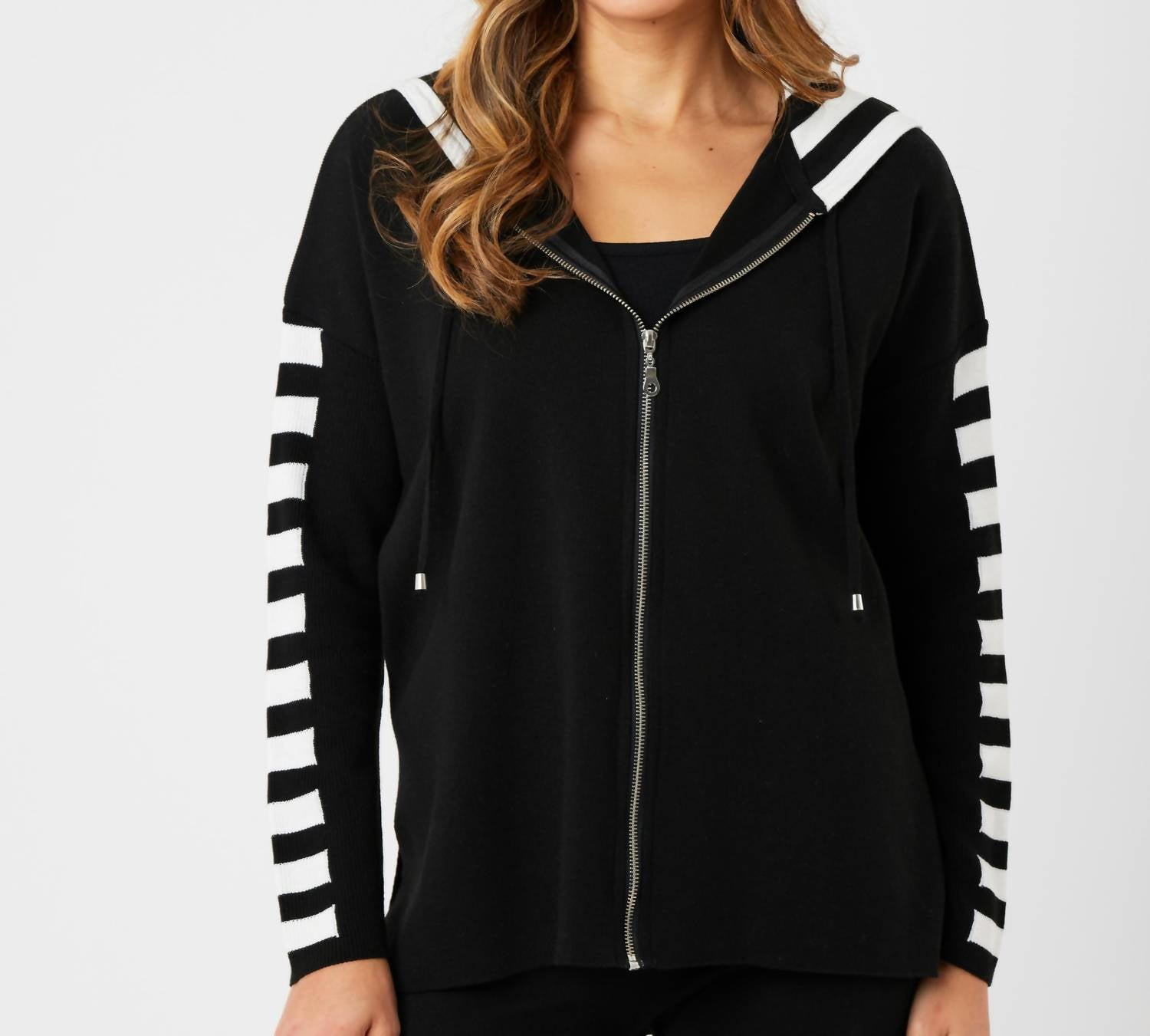 Angel Apparel - Stripe Sleeve Hoodie - Plus