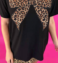 Jess Lea - Leopard Bow Oversized Tee