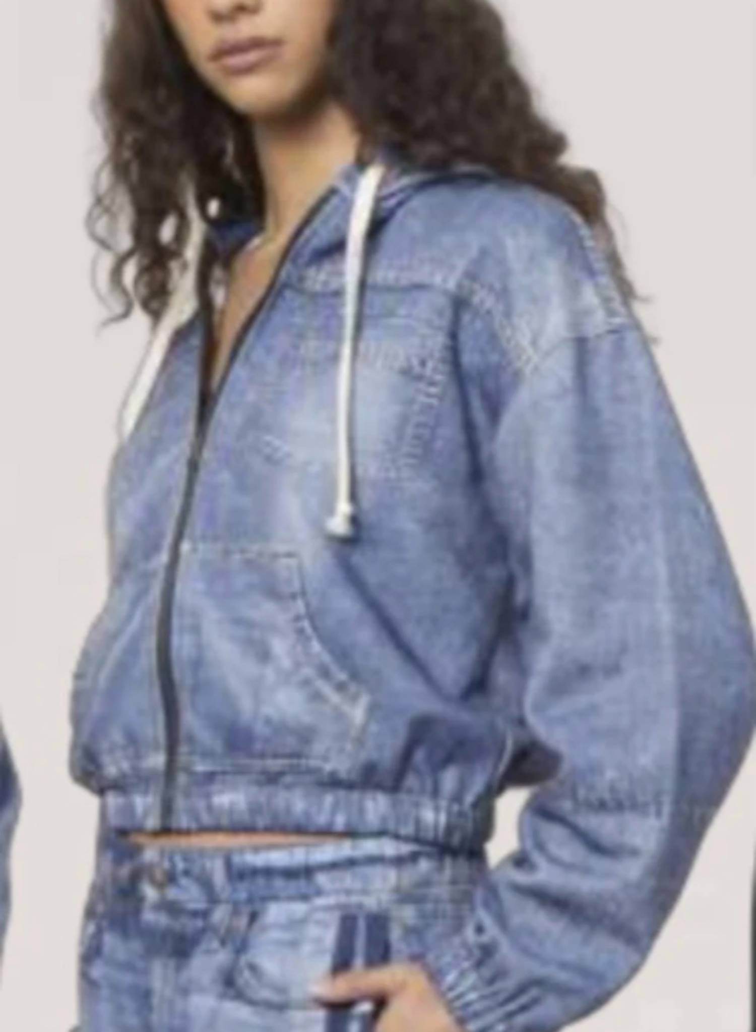 Vintage Havana - Crop zip up Jacket