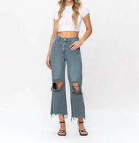 Vervet By Flying Monkey - 90s Vintage Crop Flare Jeans