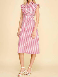 Pinch - Striped Button Down Midi Dress