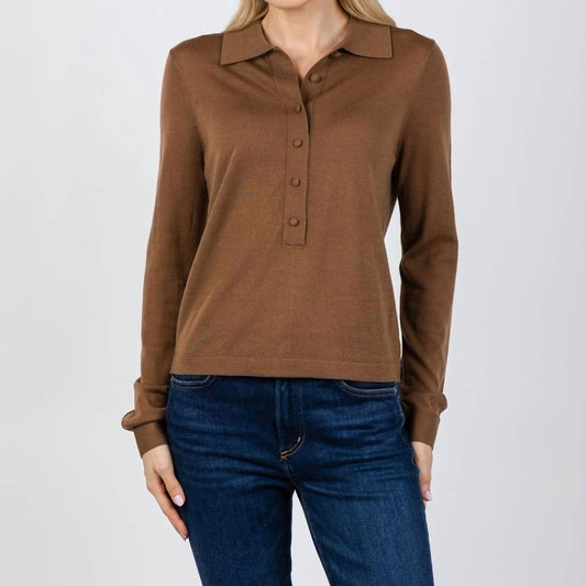 White + Warren - Superfine Merino Polo Top