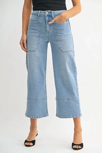 Just Black Denim - Kimberly Cropped Wide Leg Jeans