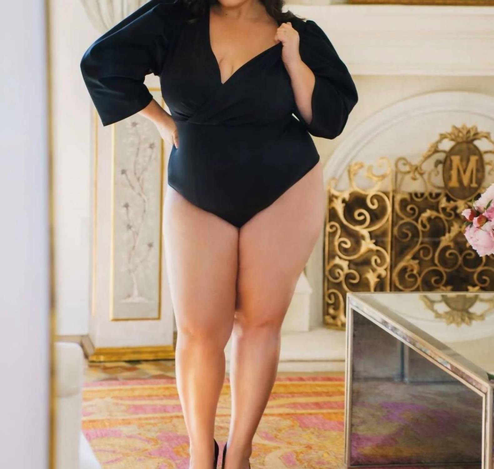 Adriana Contreras - Puff Sleeve Bodysuit - Plus