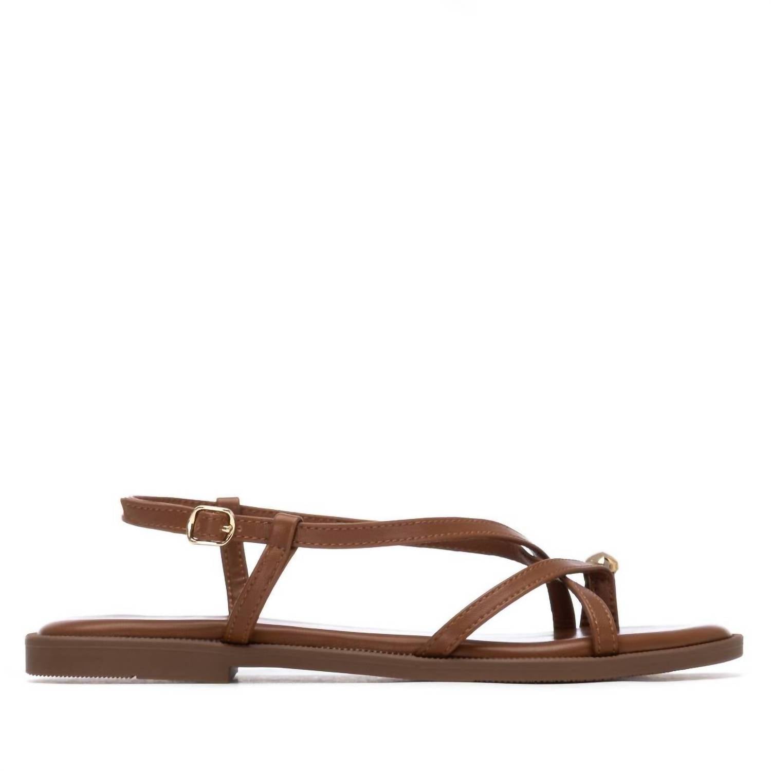 Xti Women's Strap Sandals in camel - women's sandal - detail view