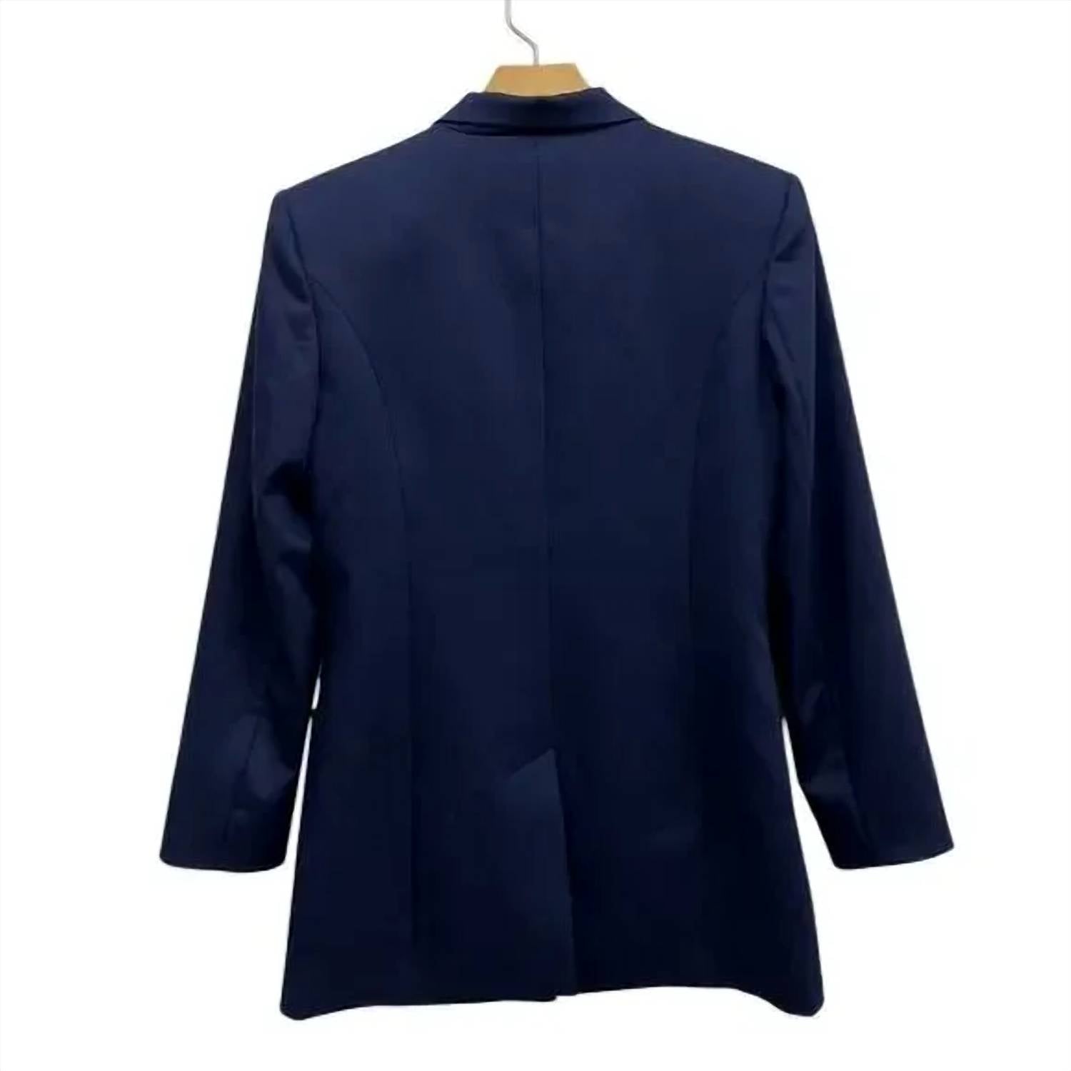 L.O.S. Collection - Single Button Wool Blend Classic Blazer