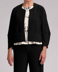 Sympli - Cropped Lantern Zip Jacket