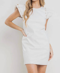 Ces Femme - Soft Faux Leather Mini Dress