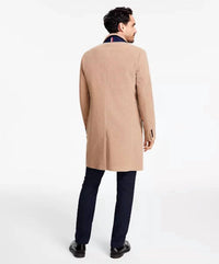 Tommy Hilfiger - Men's Addison Wool Blend Trim Fit Overcoat