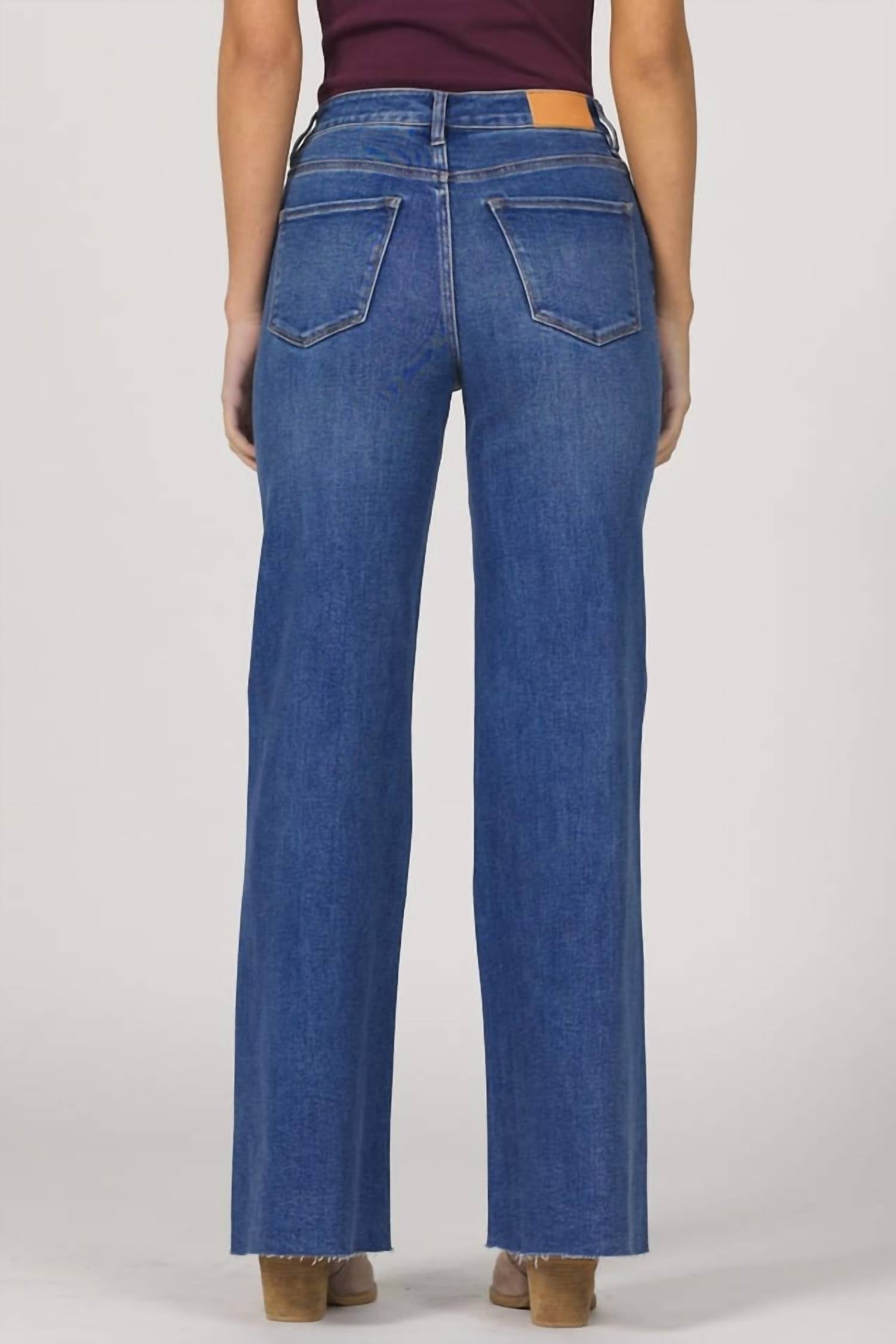DEAR JOHN DENIM Fiona Wide Leg Jean in midtown - women's jeans - detail view