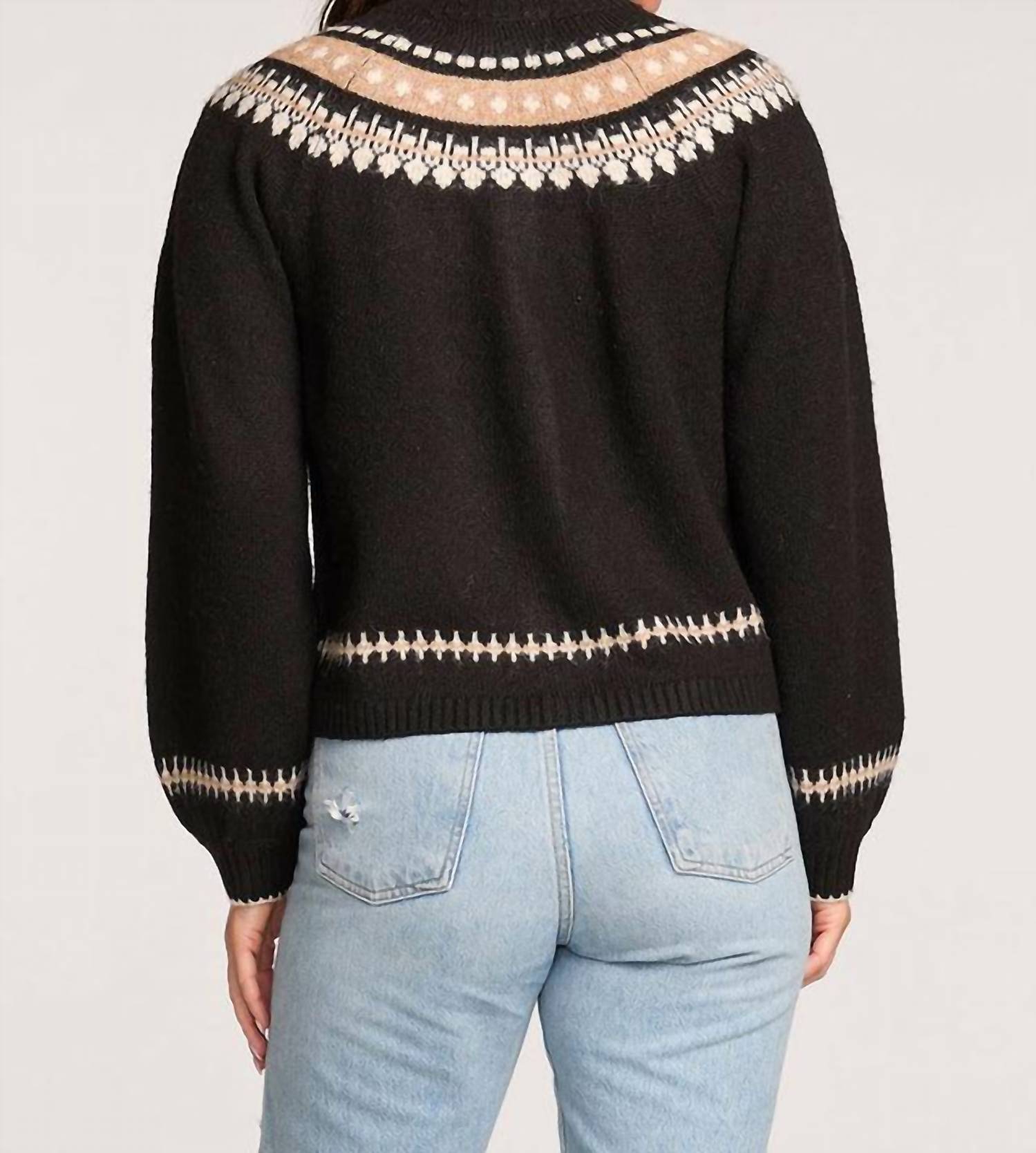 saltwater LUXE Joss Cardigan in black - women's cardigan - alternate view