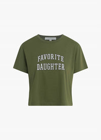 Favorite Daughter Cropped Collegiate Tee in gardenia smoketree - women's t-shirt - view 4