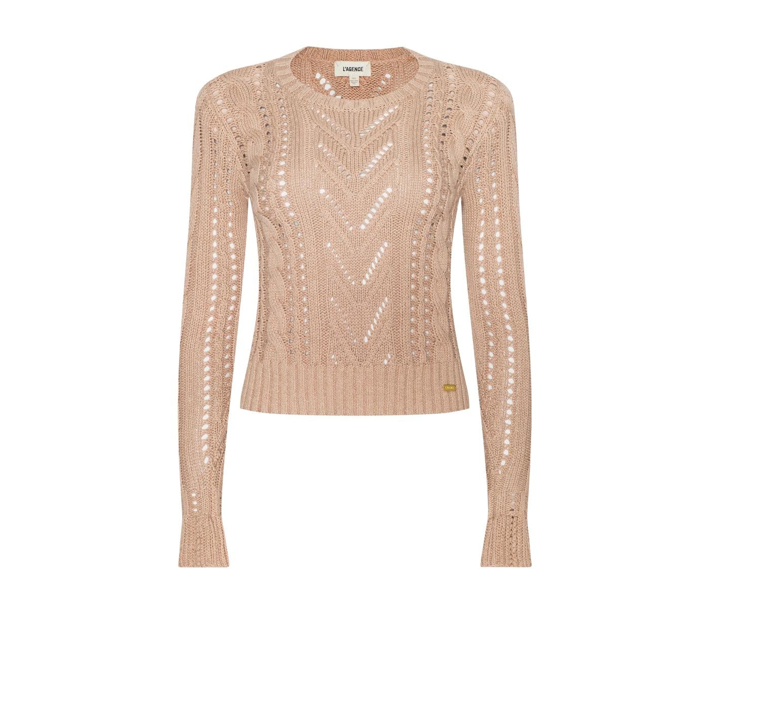L'Agence - Mio Cable Crop Pullover Top