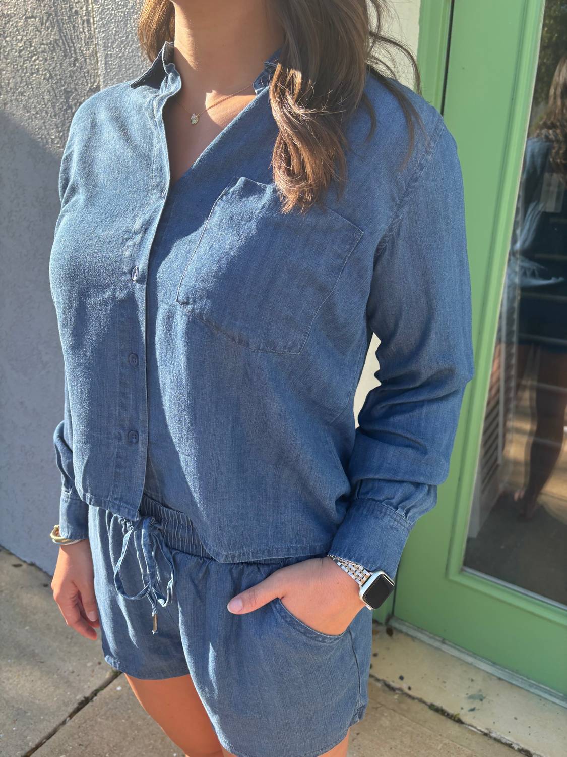 Bobi - Cropped Button Front Top