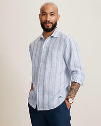 Tommy Bahama - Blue Royale Stripe Linen Long-sleeve Shirt
