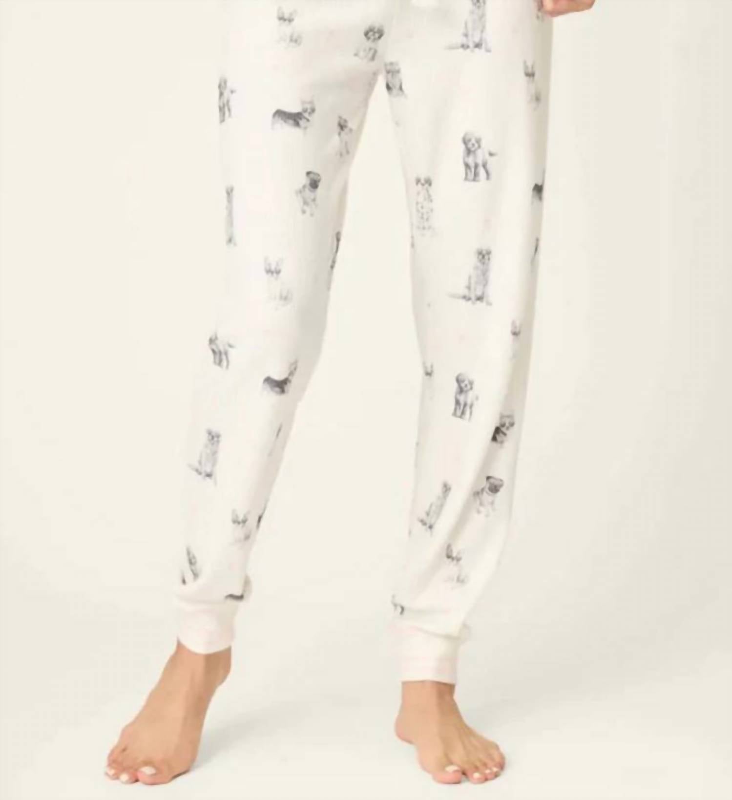 PJ Salvage My Dog Is My Valentine Pj Set in white - women's sleepwear - view 4