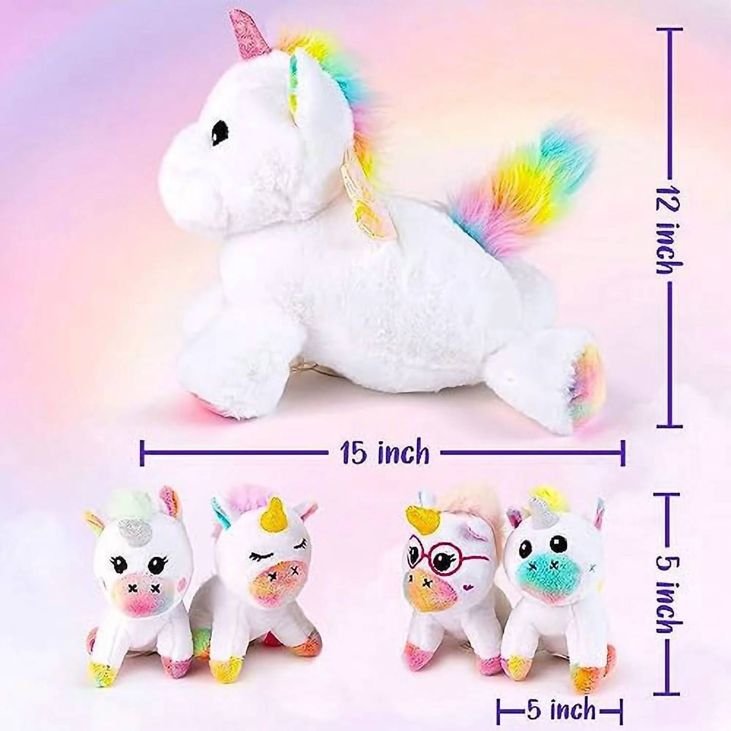 Tumtotz - Kid's 5-in-1 Surprise Unicorn Plush Set