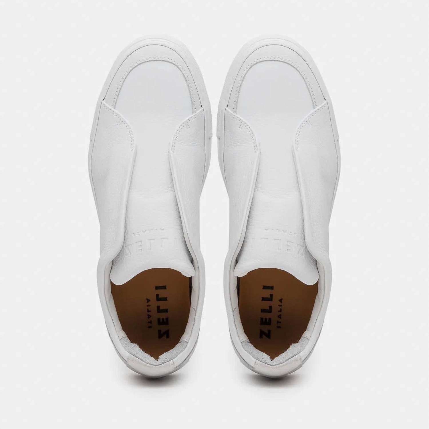 Zelli Italia - Men's Spettacolare Italian Pebble Grain Calfskin Slip On Sneaker