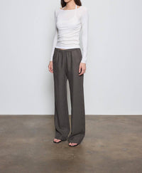 Enza Costa - Fine Supima Cotton Long Sleeve Boatneck Top