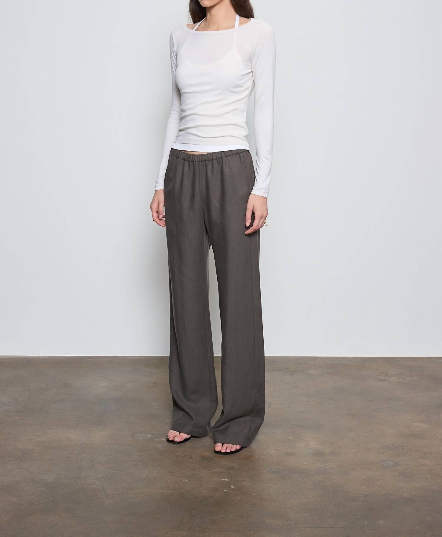Enza Costa - Fine Supima Cotton Long Sleeve Boatneck Top