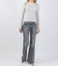 Brodie Cashmere - Double Contrast Trim Crew Sweater