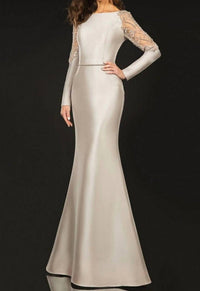 Terani Couture - Long-sleeve Mermaid Sheath Evening Gown