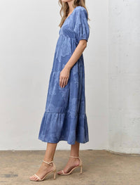 Polagram - Flossie V-neck Tiered Midi Dress