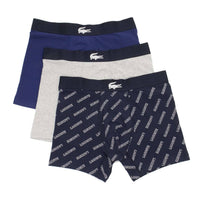 Lacoste - Men's 3 Pack Cotton Stretch Print Boxer Briefs