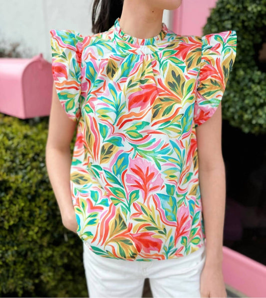 Thml - Lyla Short Sleeve Print Top