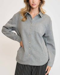 Umgee - Luxeknit Oversized Shirt Jacket