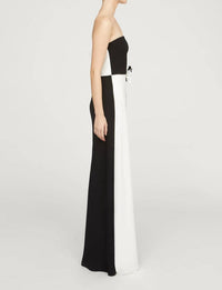 Halston Heritage - Cassia Crepe Color Block Gown