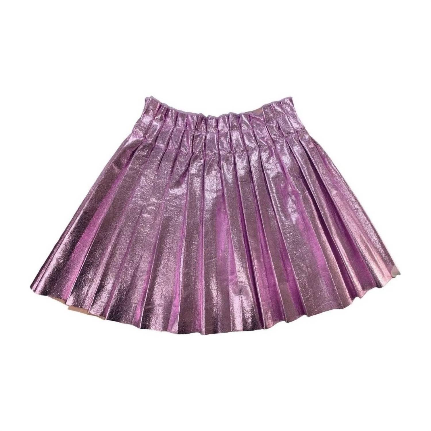Lola + The Boys - Girl's Foil Pleated Skirt
