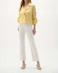 Joseph Ribkoff - Shirred Sleeves Boxy Blazer Jacket